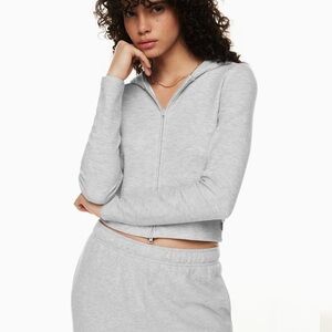 Aritzia TNA Heather Gray Zip-Up Hoodie